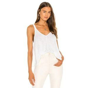 Free People Oversized Light Weight Summer Fall Chic Dani Tank Top White